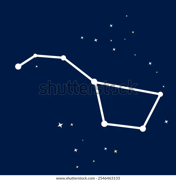 Constelación de la Osa Mayor con el asterismo del Carro