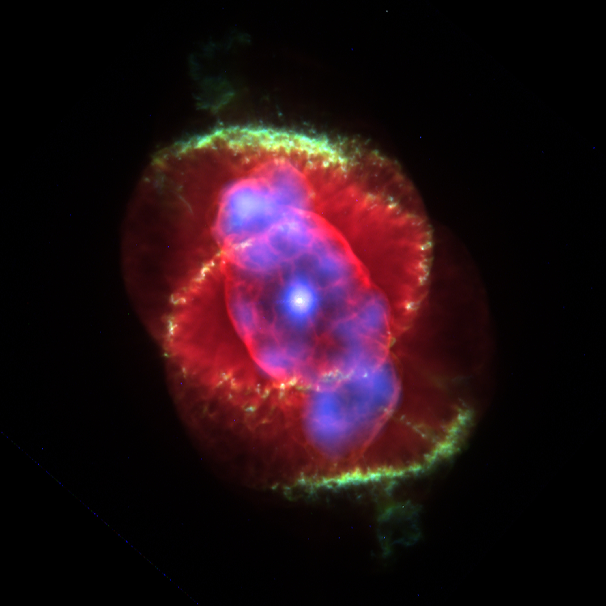 Nebulosa del Ojo de Gato con estructura simétrica
